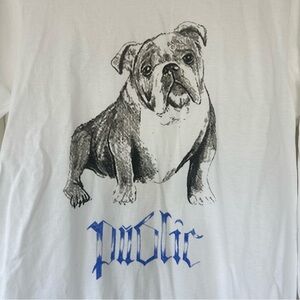 Public snowboards white long sleeve top